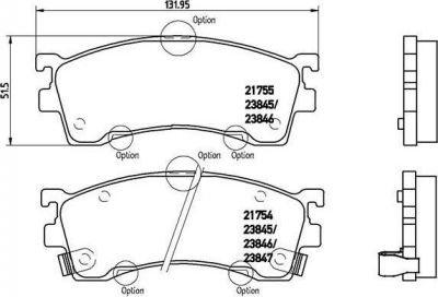 BREMBO КОМПЛЕКТ ТОРМОЗНЫХ КОЛОДОК, ДИСКОВЫЙ ТОРМОЗ (P 49 023)