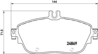 Brembo P 50 093 комплект тормозных колодок, дисковый тормоз на MERCEDES-BENZ CLA купе (C117)