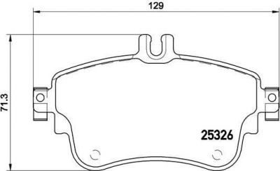 Brembo P 50 094 комплект тормозных колодок, дисковый тормоз на MERCEDES-BENZ B-CLASS (W246, W242)