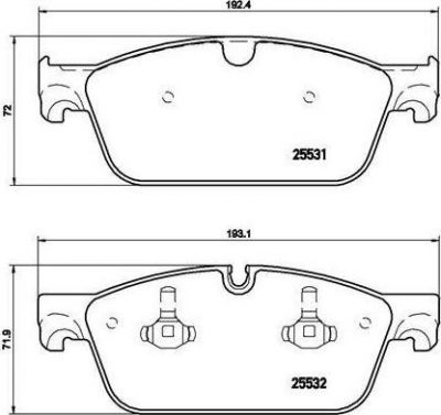 BREMBO КОМПЛЕКТ ТОРМОЗНЫХ КОЛОДОК, ДИСКОВЫЙ ТОРМОЗ (P 50 102)