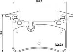Brembo P 50 113 комплект тормозных колодок, дисковый тормоз на MERCEDES-BENZ CLS (C219)