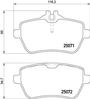Brembo P 50 117 комплект тормозных колодок, дисковый тормоз на MERCEDES-BENZ S-CLASS купе (C217)