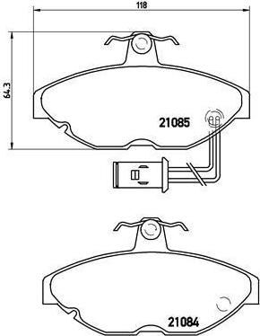 Brembo P 52 011 комплект тормозных колодок, дисковый тормоз на AUSTIN MAESTRO (XC)