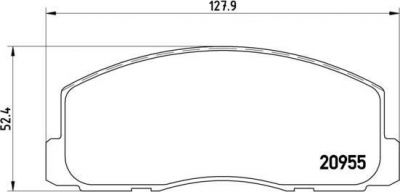 Brembo P 54 006 комплект тормозных колодок, дисковый тормоз на MITSUBISHI LANCER IV (C6_A, C7_A)