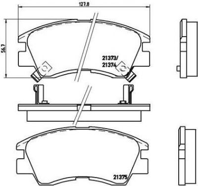 BREMBO КОМПЛЕКТ ТОРМОЗНЫХ КОЛОДОК, ДИСКОВЫЙ ТОРМОЗ (P 54 008)