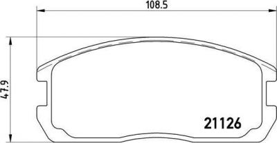 Brembo P 54 009 комплект тормозных колодок, дисковый тормоз на MITSUBISHI LANCER IV (C6_A, C7_A)