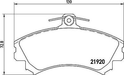 Brembo P 54 022 комплект тормозных колодок, дисковый тормоз на VOLVO V40 универсал (VW)