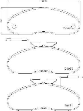 Brembo P 56 019 комплект тормозных колодок, дисковый тормоз на NISSAN TRADE c бортовой платформой/ходовая часть