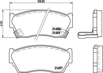 Brembo P 56 027 комплект тормозных колодок, дисковый тормоз на NISSAN SUNNY III Liftback (N14)