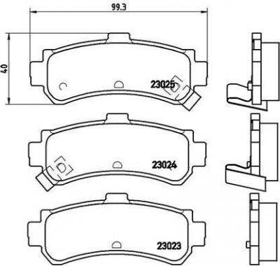 BREMBO КОМПЛЕКТ ТОРМОЗНЫХ КОЛОДОК, ДИСКОВЫЙ ТОРМОЗ (P 56 035)