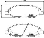 Brembo P 56 088 комплект тормозных колодок, дисковый тормоз на NISSAN MICRA III (K12)