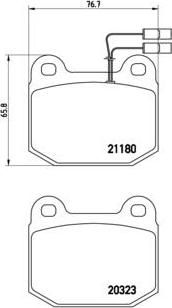 Brembo P 59 003 комплект тормозных колодок, дисковый тормоз на ALFA ROMEO 75 (162B)
