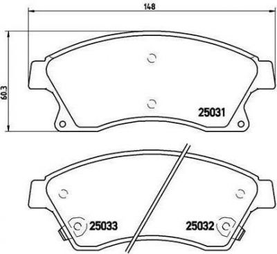 BREMBO КОМПЛЕКТ ТОРМОЗНЫХ КОЛОДОК, ДИСКОВЫЙ ТОРМОЗ (P 59 076)