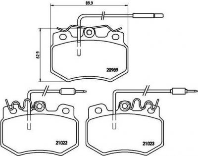 Brembo P 61 031 комплект тормозных колодок, дисковый тормоз на PEUGEOT 309 II (3C, 3A)