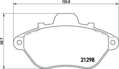 Brembo P 61 039 комплект тормозных колодок, дисковый тормоз на PEUGEOT 605 (6B)