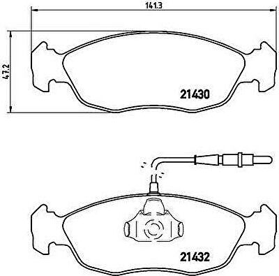 Brembo P 61 054 комплект тормозных колодок, дисковый тормоз на PEUGEOT 306 (7B, N3, N5)