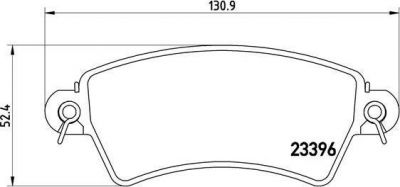 Brembo P 61 065 комплект тормозных колодок, дисковый тормоз на PEUGEOT 306 (7B, N3, N5)