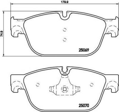 BREMBO КОМПЛЕКТ ТОРМОЗНЫХ КОЛОДОК, ДИСКОВЫЙ ТОРМОЗ (P 61 107)