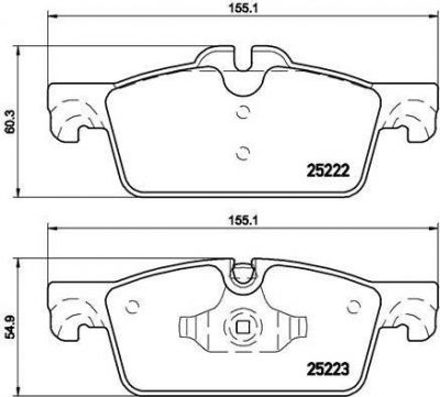 BREMBO КОМПЛЕКТ ТОРМОЗНЫХ КОЛОДОК, ДИСКОВЫЙ ТОРМОЗ (P 61 112)