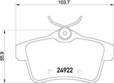 Brembo P 61 114 комплект тормозных колодок, дисковый тормоз на PEUGEOT 508 SW