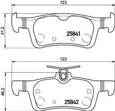 Brembo P 61 121 комплект тормозных колодок, дисковый тормоз на PEUGEOT 308 II