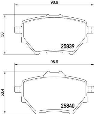 Brembo P 61 122 комплект тормозных колодок, дисковый тормоз на PEUGEOT 308 II