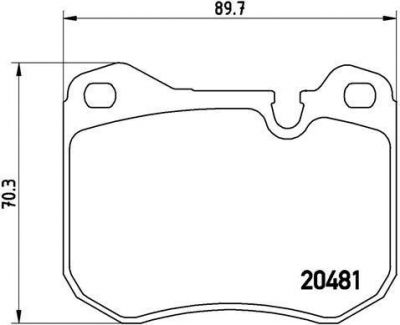 Brembo P 65 002 комплект тормозных колодок, дисковый тормоз на PORSCHE 928