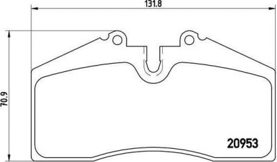 Brembo P 65 005 комплект тормозных колодок, дисковый тормоз на PORSCHE 911 кабрио (993)