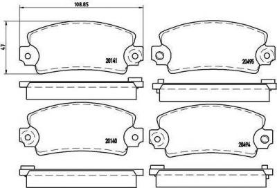 Brembo P 68 001 комплект тормозных колодок, дисковый тормоз на RENAULT 18 Variable (135_)