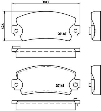 Brembo P 68 004 комплект тормозных колодок, дисковый тормоз на RENAULT 4 (112_)