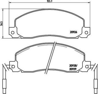 Brembo P 68 006 комплект тормозных колодок, дисковый тормоз на RENAULT TRAFIC фургон (TXX)