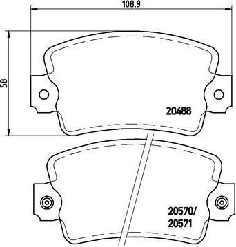 Brembo P 68 007 комплект тормозных колодок, дисковый тормоз на RENAULT TRAFIC фургон (TXX)