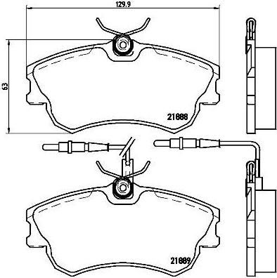 Brembo P 68 023 комплект тормозных колодок, дисковый тормоз на RENAULT ESPACE III (JE0_)