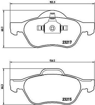 Brembo P 68 029 комплект тормозных колодок, дисковый тормоз на RENAULT LAGUNA III (BT0/1)