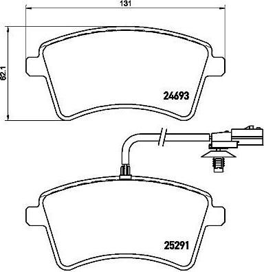 BREMBO КОМПЛЕКТ ТОРМОЗНЫХ КОЛОДОК, ДИСКОВЫЙ ТОРМОЗ (P 68 058)