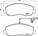 Brembo P 68 062 комплект тормозных колодок, дисковый тормоз на OPEL MOVANO B фургон