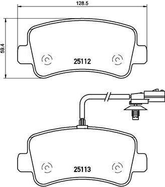 Brembo P 68 063 комплект тормозных колодок, дисковый тормоз на OPEL MOVANO B фургон