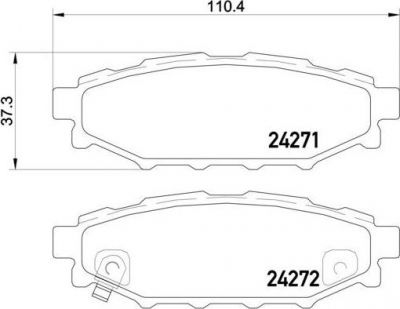 Brembo P 78 020 комплект тормозных колодок, дисковый тормоз на TOYOTA GT 86 купе (ZN6_)