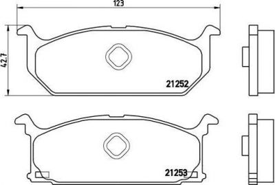 Brembo P 79 003 комплект тормозных колодок, дисковый тормоз на SUZUKI SWIFT I (AA)