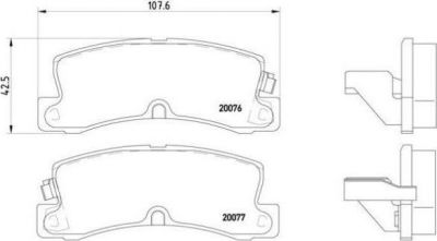 Brembo P 83 017 комплект тормозных колодок, дисковый тормоз на TOYOTA COROLLA FX Compact (E8B)