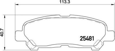 Brembo P 83 138 комплект тормозных колодок, дисковый тормоз на TOYOTA HIGHLANDER (_MHU4_, _GSU4_, _ASU4_)