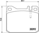 Brembo P 85 007 комплект тормозных колодок, дисковый тормоз на VW LT 28-35 I автобус (281-363)