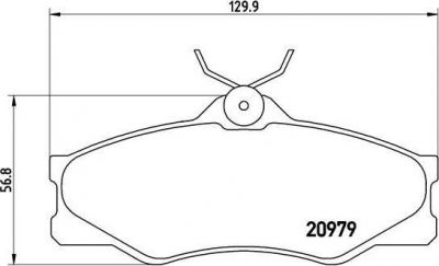 Brembo P 85 008 комплект тормозных колодок, дисковый тормоз на VW TRANSPORTER III фургон