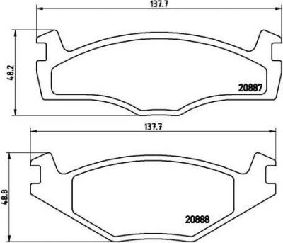 Brembo P 85 012 комплект тормозных колодок, дисковый тормоз на VW SANTANA (32B)