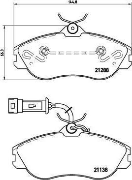 Brembo P 85 018 комплект тормозных колодок, дисковый тормоз на AUDI 100 (44, 44Q, C3)