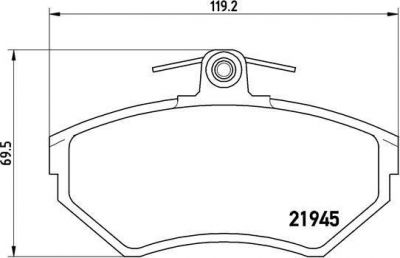 BREMBO КОМПЛЕКТ ТОРМОЗНЫХ КОЛОДОК, ДИСКОВЫЙ ТОРМОЗ (P 85 032)