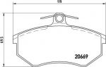 Brembo P 85 092 комплект тормозных колодок, дисковый тормоз на AUDI 80 (89, 89Q, 8A, B3)