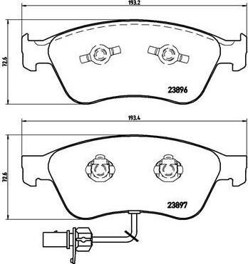 BREMBO КОМПЛЕКТ ТОРМОЗНЫХ КОЛОДОК, ДИСКОВЫЙ ТОРМОЗ (P 85 102)