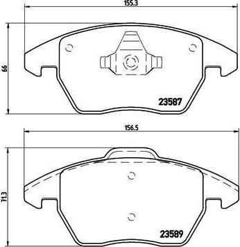 BREMBO КОМПЛЕКТ ТОРМОЗНЫХ КОЛОДОК, ДИСКОВЫЙ ТОРМОЗ (P 85 105)