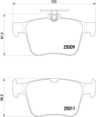 Brembo P 85 124 комплект тормозных колодок, дисковый тормоз на AUDI A3 Limousine (8VS)